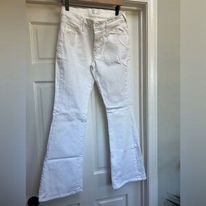 Mother The Down Low Weekender Skimp Jeans Size 30 Fairest Of Them All White